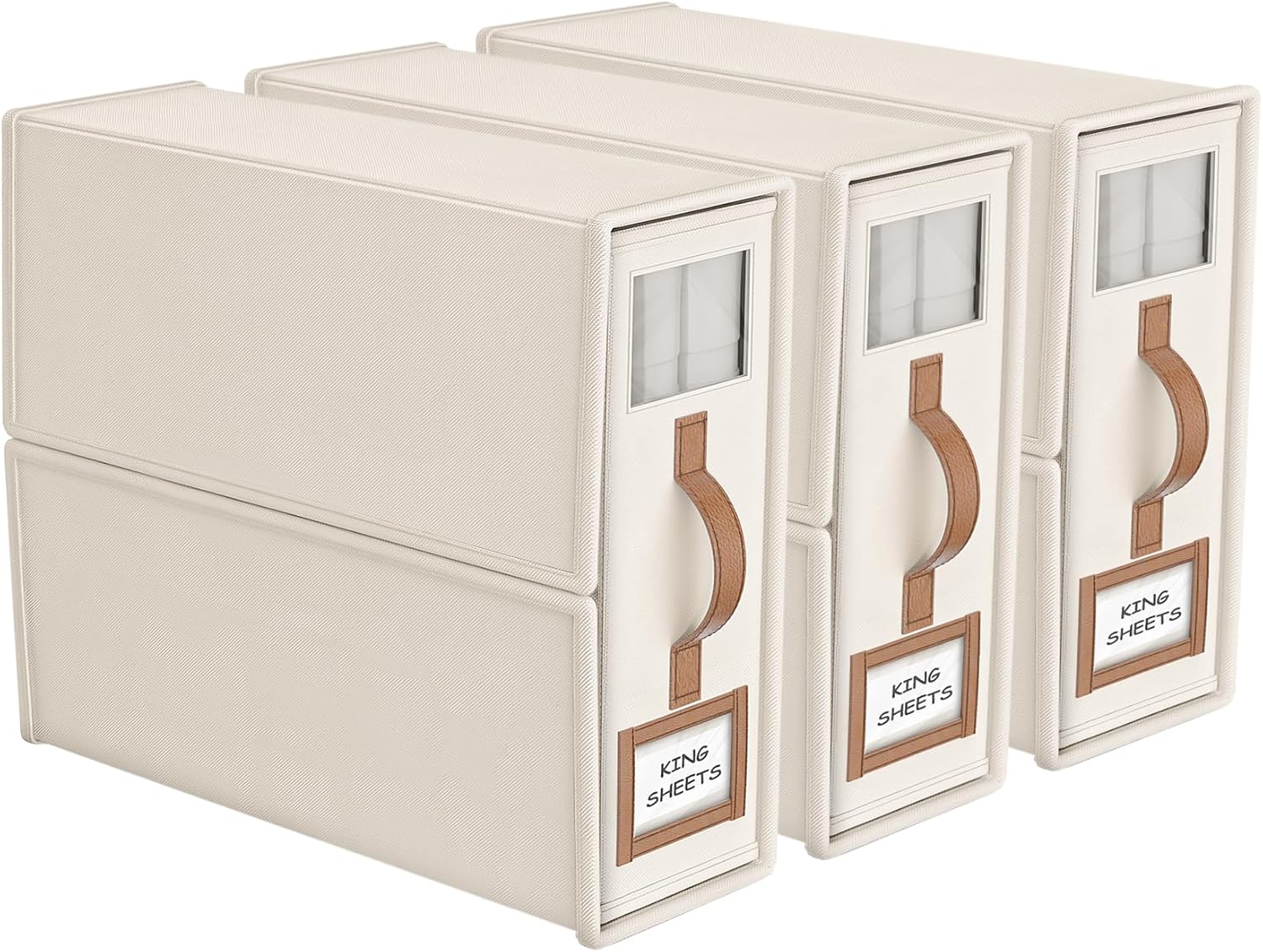 Pack of 3 foldable bed sheet organizers for storage