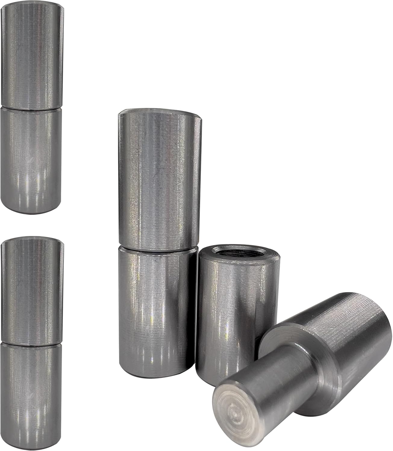 4 PCS - 3” Weldable Barrel Hinges – 3 Inch x ¾ Inch – Heavy Duty Steel – Weld On Bullet Door Hinges – Detachable Hinges – ½” Pin Bearing - Metal Swing Doors, Gates, Windows, Door Hinge