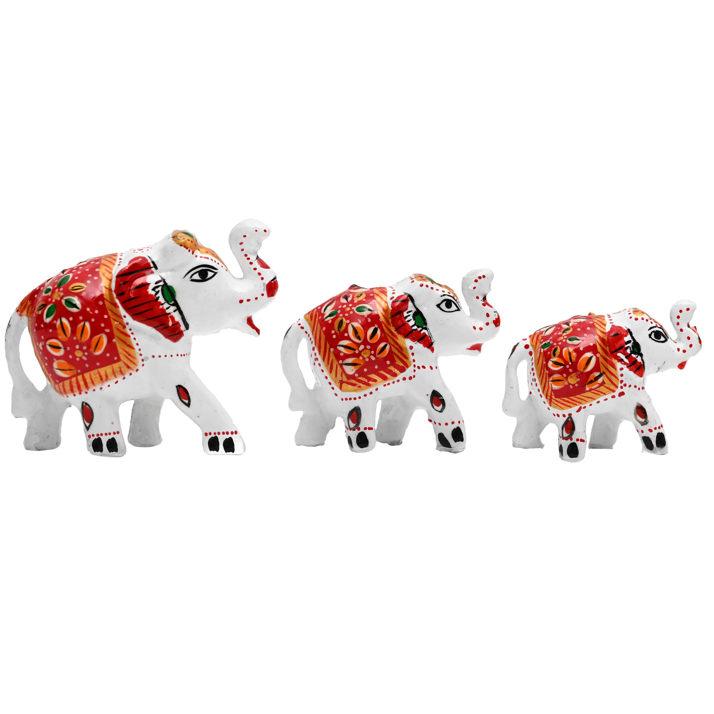 Tarini Gallery Traditional Indian Rajasthani Showpiece Statue Sculpture Figurine Table Home Office Festive Party Decoration Décor & Gifting (Set of 3