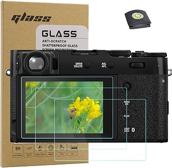 Screen Protector Compatible for Fujifilm X-100 VI/X-100 V/X-T5 X-T4 X-E4 X-H2 X-H2S, Tempered Glass Anti Scratch, Bubble Free 3 Pack