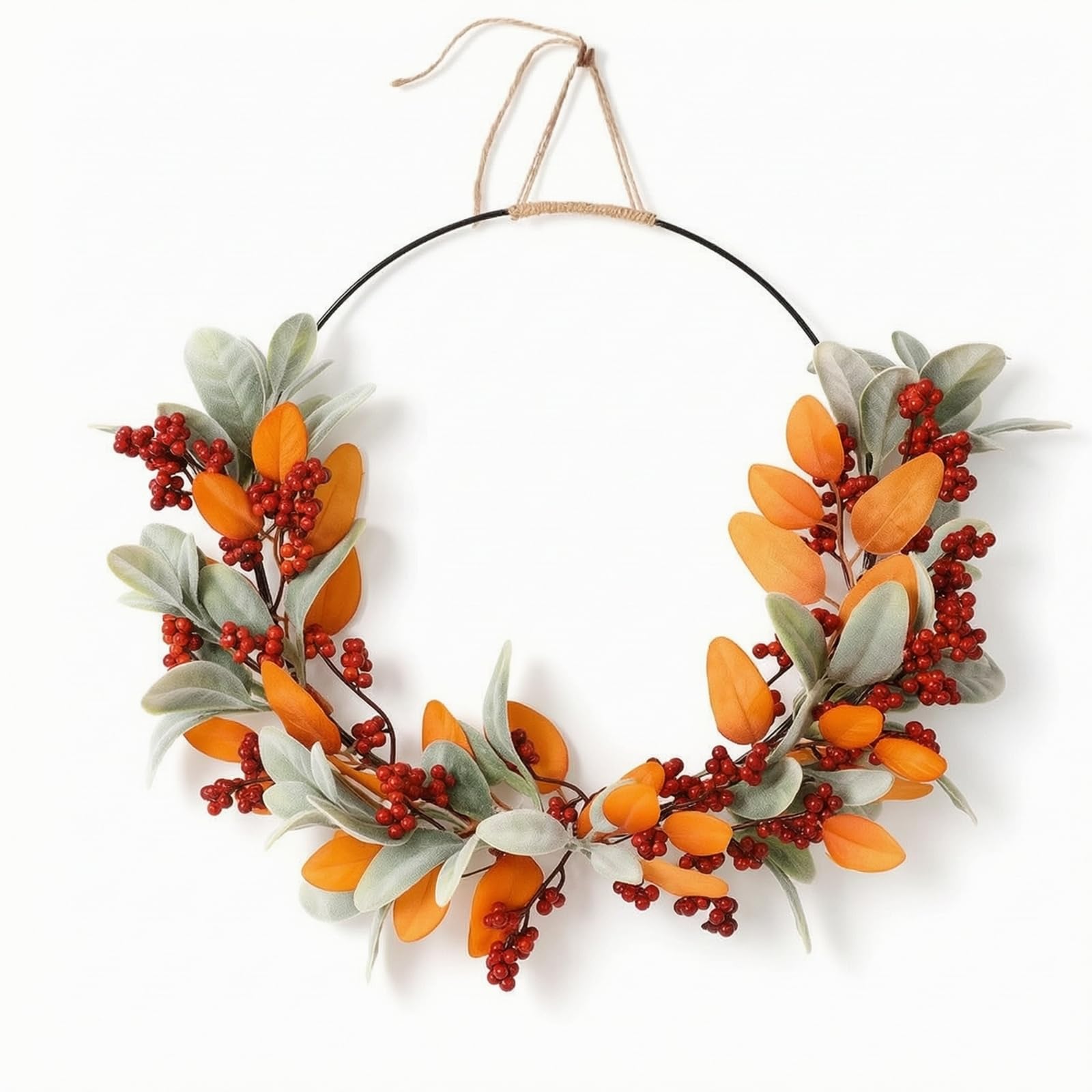 Couronne porte fleurs artificielles Thanksgiving pour sublimer votre entrée