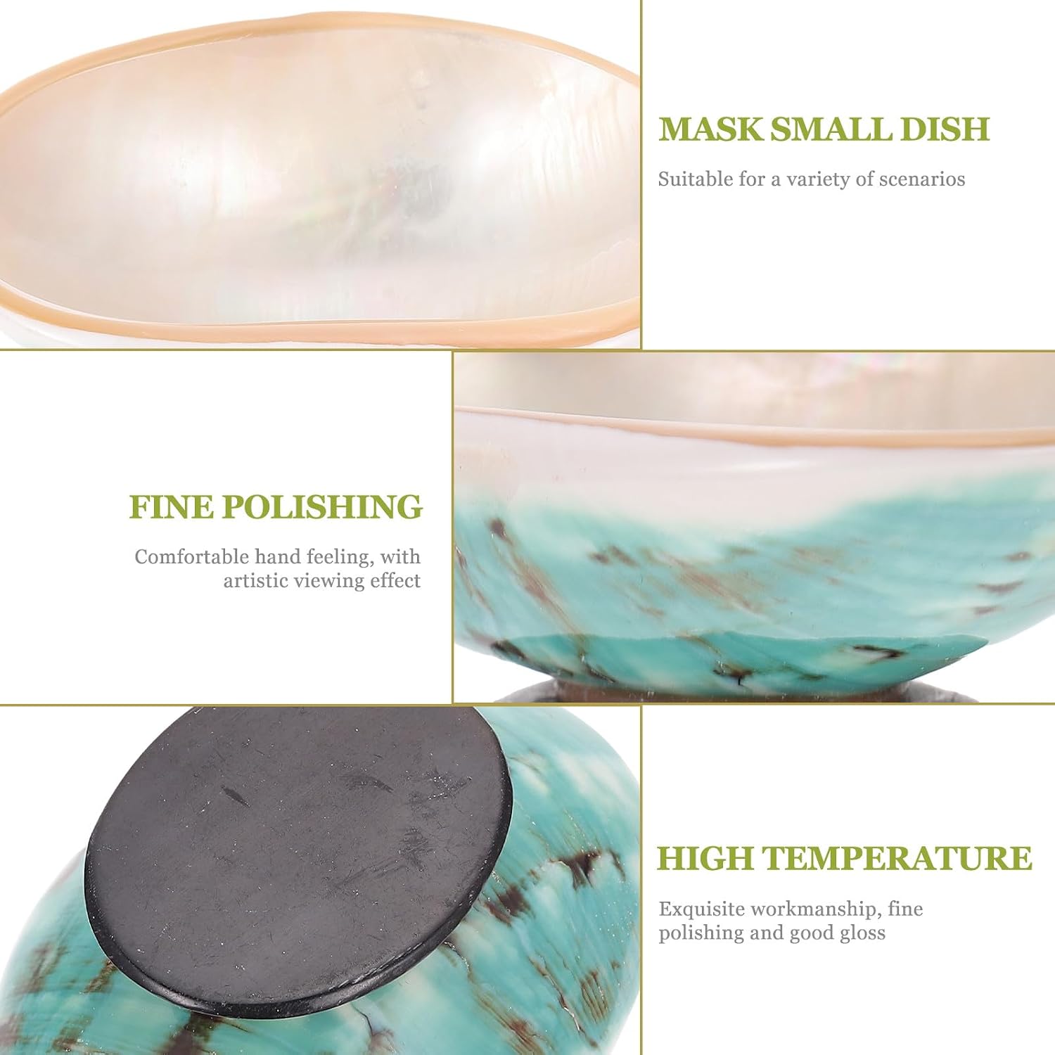 Shell-shaped Small Sauce Dish for Home Use Heat-resistant Seasoning Plate for Condiments Spices Snacks and Face Mask Mixing Random Color Random Color
