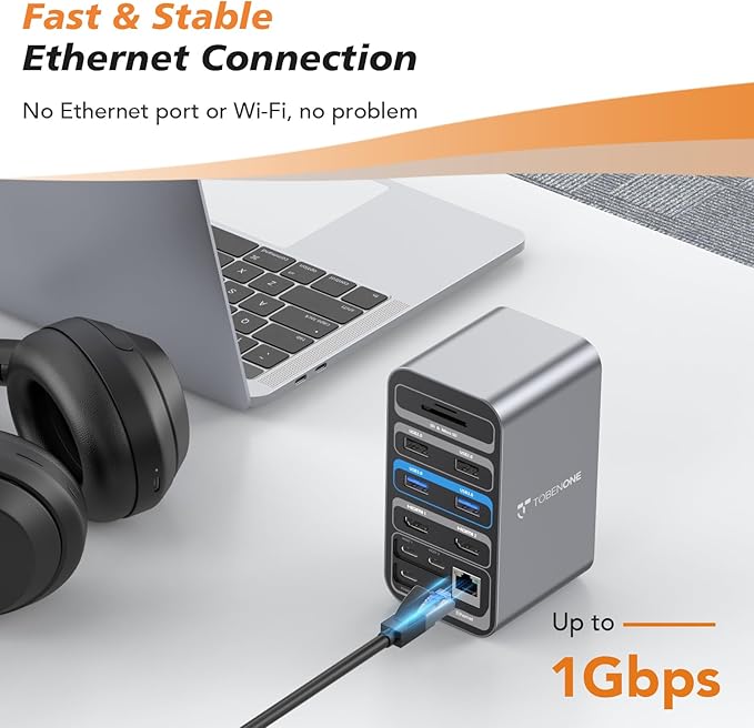 TobenONE Hub USB-C 16 en 1 para MacBook con Adaptador 100W miniatura 7