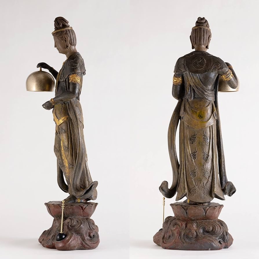 音声菩薩像  　喜多敏勝  ブロンズ製　　天上の音色 音声菩薩像 喜多敏勝 ブロンズ製 天上の音色