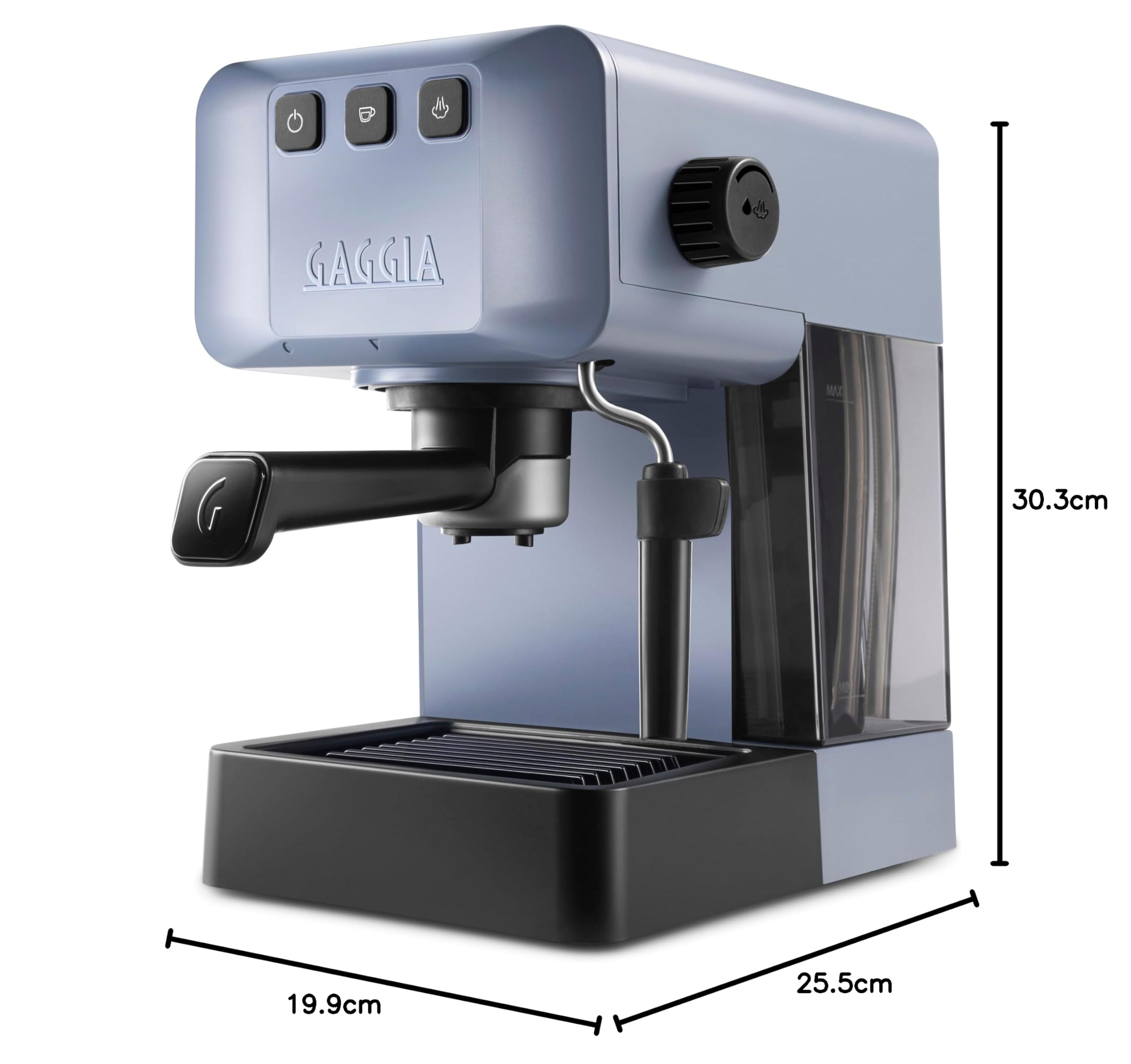 Gaggia EG2109 Grey Macchina Manuale da Caffè Espresso, Macinato o Cialde, Sistema POD per Espressi Cremosi Con Cialde, Pre-Infusione Automatica, 15 bar, Modello 2023, 100% Made in Italy