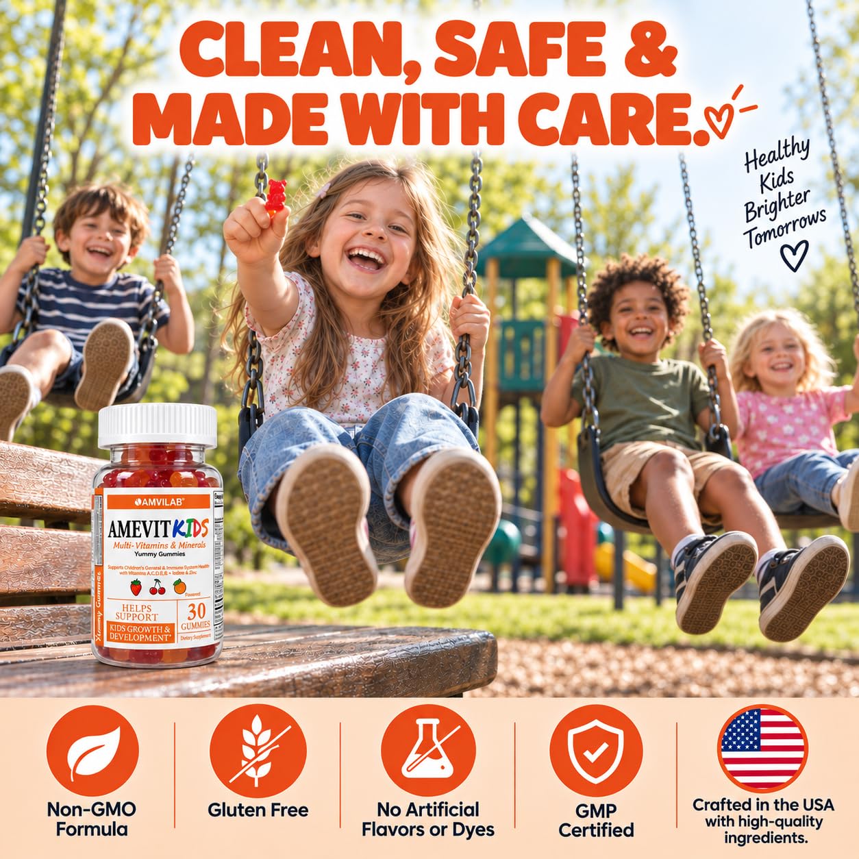 Amevit Kids Multivitamin Gummies, 30 Count Kids Vitamins, Age 2+ — Amazon image 4