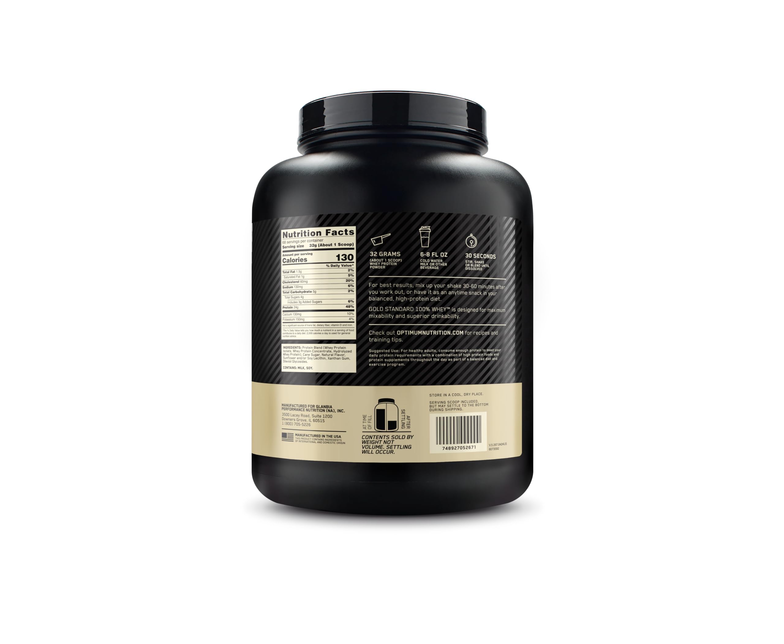 Optimum Nutrition Gold Standard Whey Protein Powder, Vanilla, 5 LB — Amazon image 9