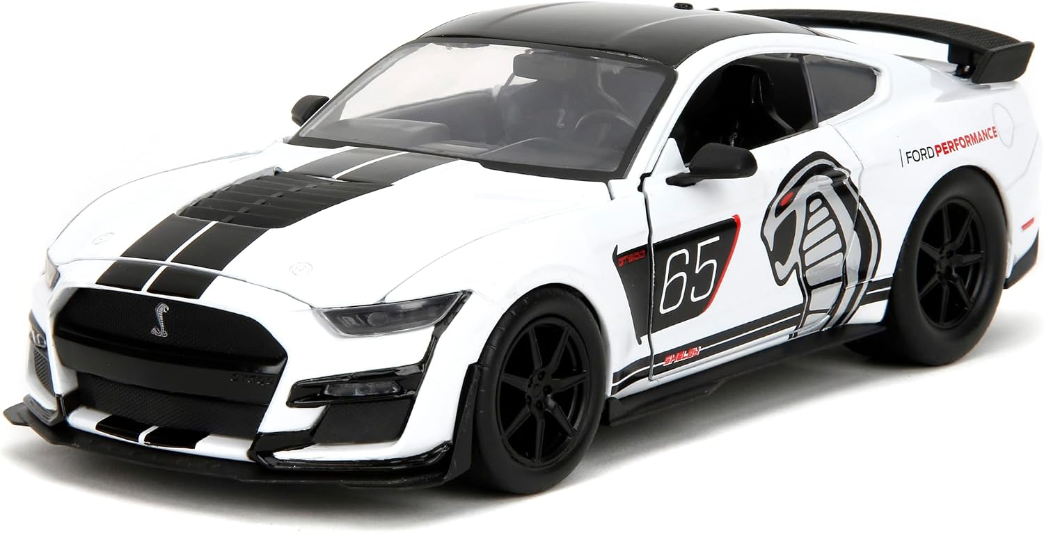 Jada Bigtime Muscle 1:24 2020 Ford Mustang Shelby GT500 Die-Cast Car, Toys for Kids and Adults(White)
