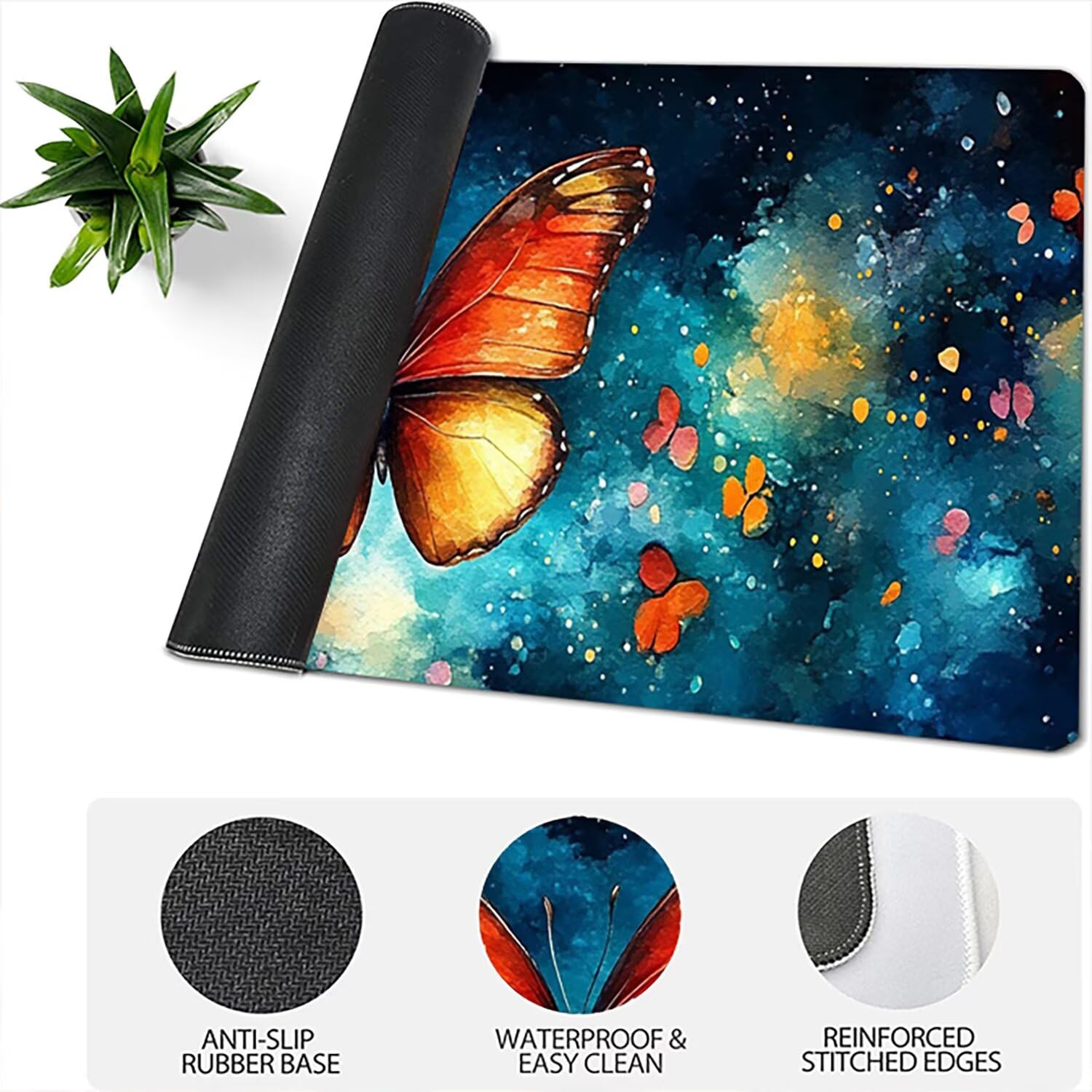 Generico Lejnlnng Tappetino Mouse Gaming XXL -160x80cm - Tramonto Tappetino Scrivania Grande, Spiaggia Impermeabile Tappeto Mouse con Base in Gomma Antiscivolo, Mousepad per Gaming e Ufficio JL-8108
