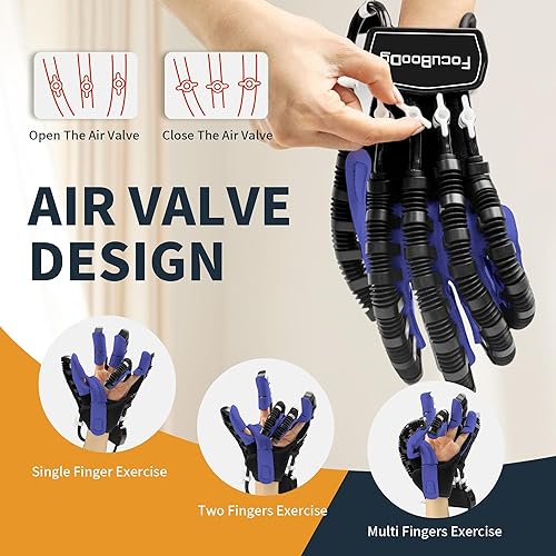 Miniatura 3 de Guantes de robot de rehabilitación de manos, equipo de entrenamiento de dedos para hemiplejia accidente cerebrovascular y parálisis cerebral