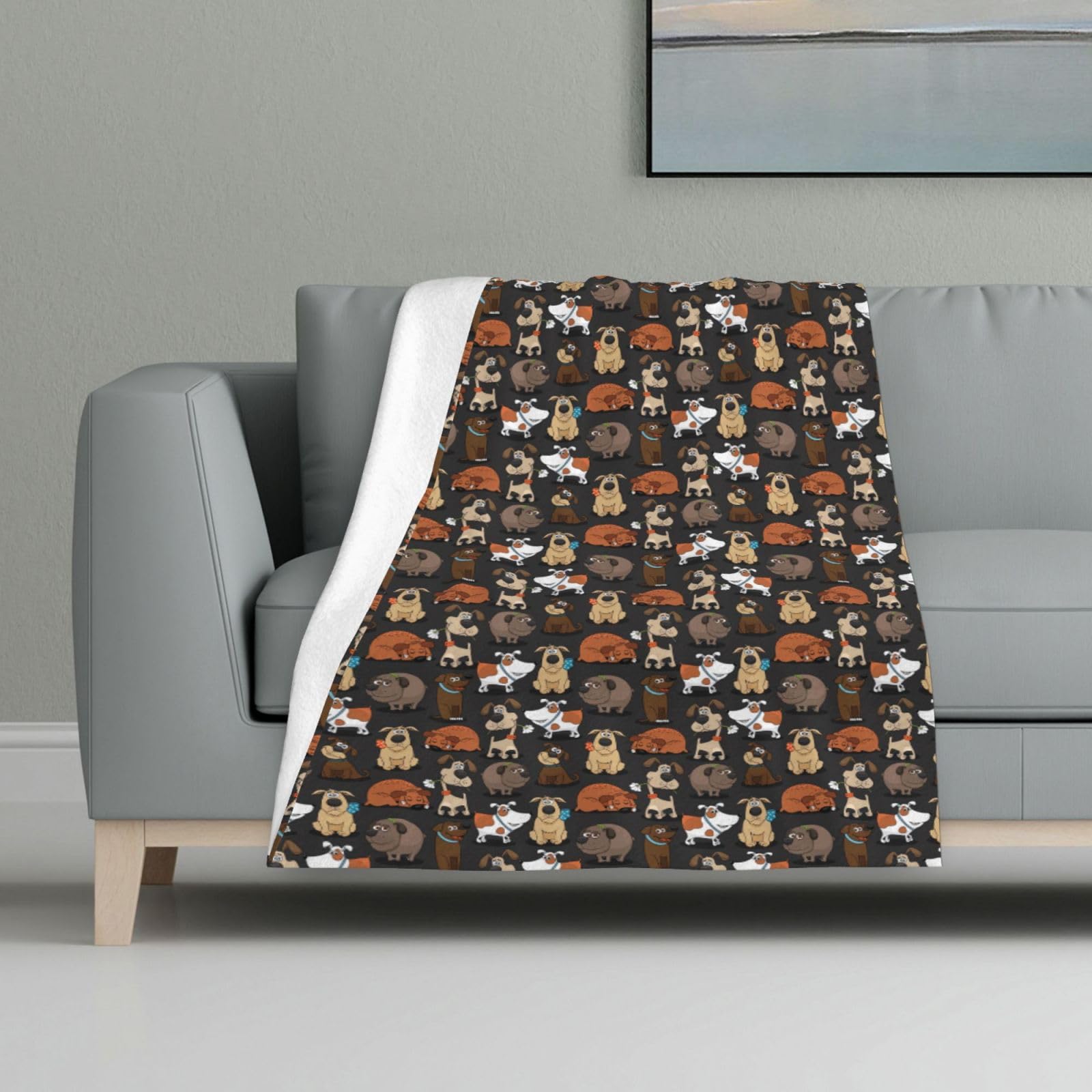 Couverture en flanelle Corgi douce contre les frissons d'automne