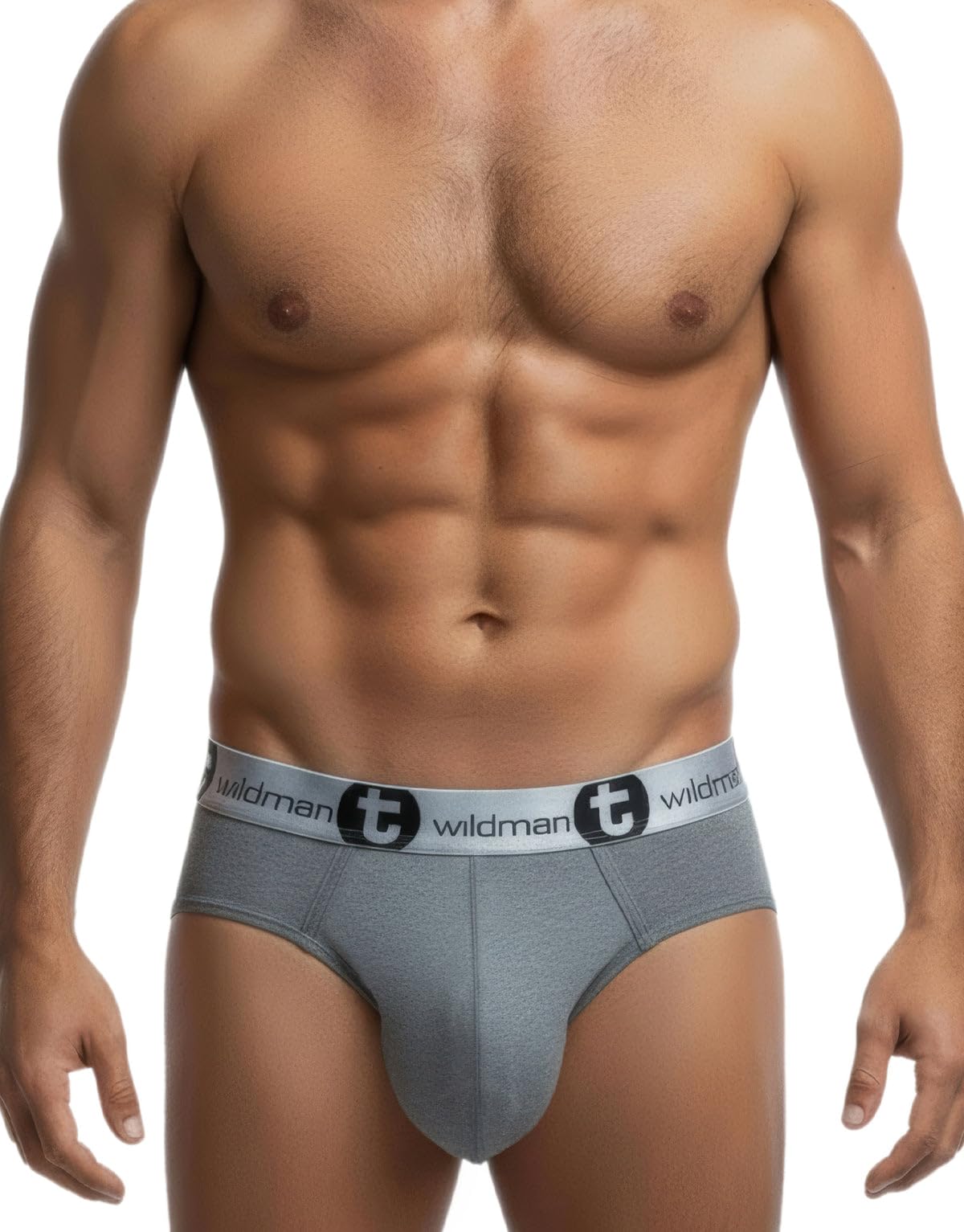 Wildmant Modal Big Boy Pouch Brief Silver Gray