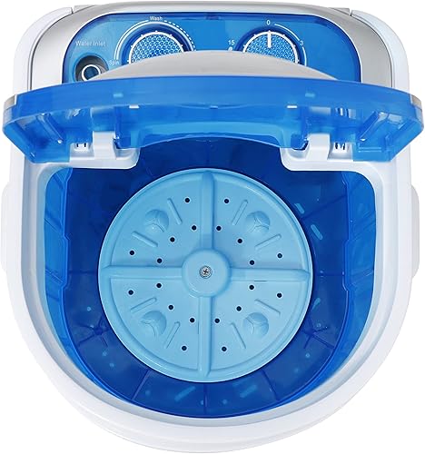 Miniatura 7 de LEMY Mini lavadora de bebé portátil y compacta con capacidad de lavado de 8.8 libras, bañera individual, azul