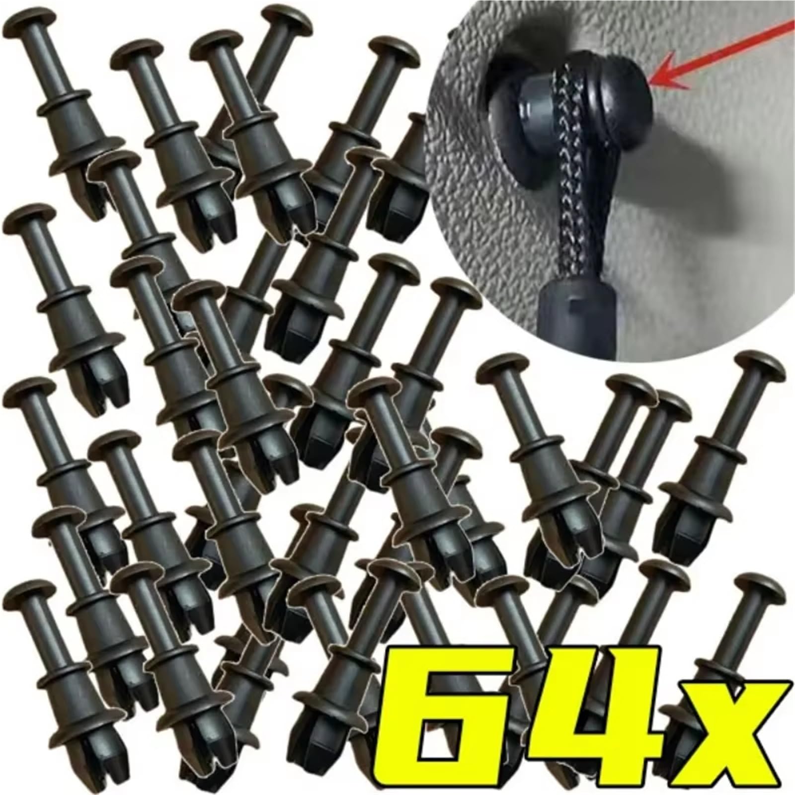 Cinta Sujeción Maletero Compatible Con A3 S3 MK2 8P 8V Q5 SQ5 8R Q2 Q3 Bandeja Para Maletero Correa Clips Cuerda Gancho Soporte Pivote Lona.1M6867574A(64pcs)