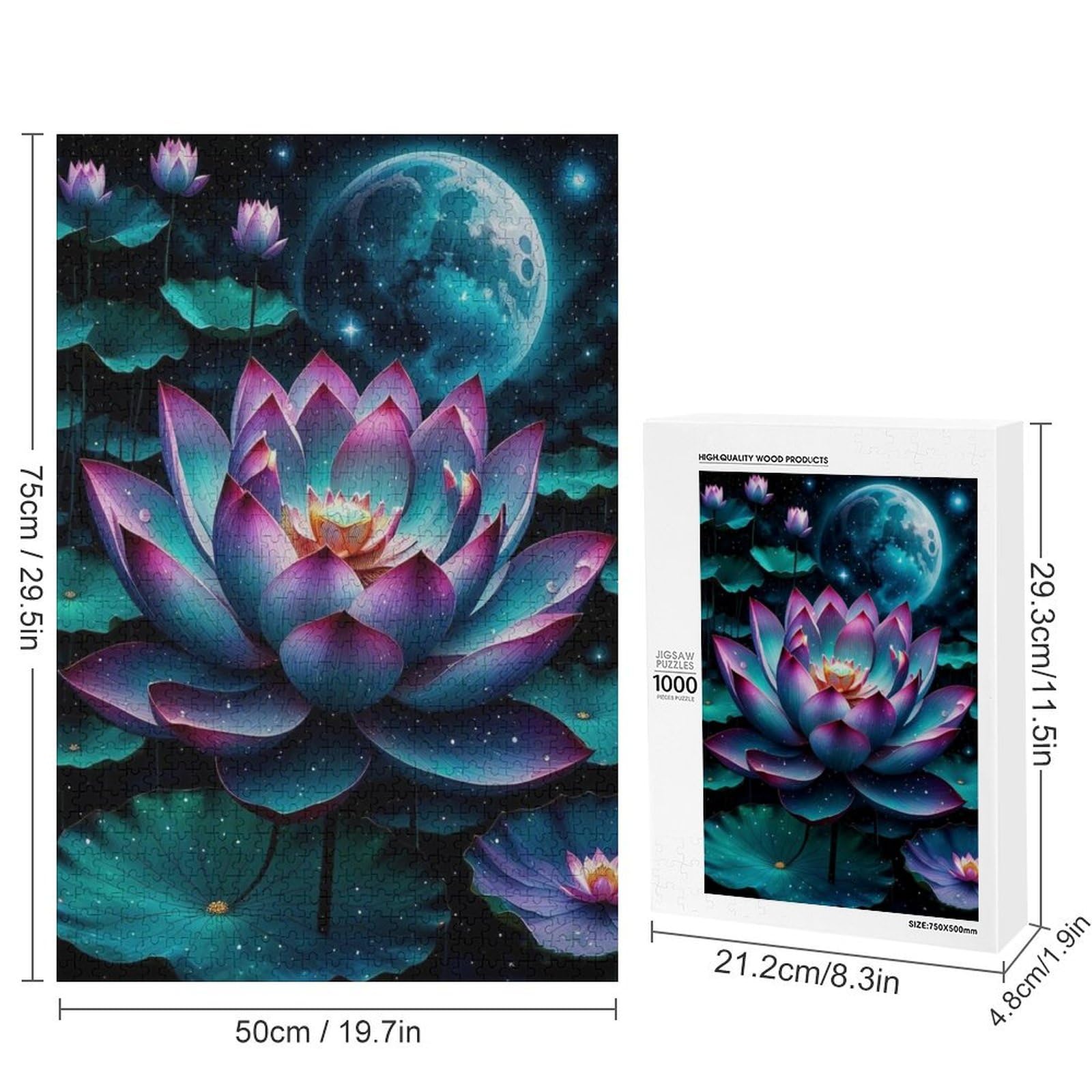 Amazon.com: Lotus Flower Puzzle 1000 Pieces – Elegant Bloom on