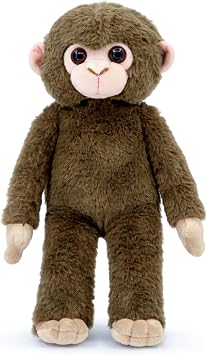 12in Monkey Plush Toy - Soft Huggable Orangutan Pillow, Cute Gorilla Stuffed Animal, for Boys, Girls, Kids & FansBrown
