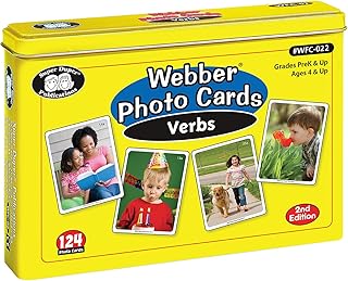 Super Duper Publications | WebberÂ® Photo Cards â€“ Verbs | Action Flash Cards | English Grammar & Vocabulary | Educational Learning Resource for Children