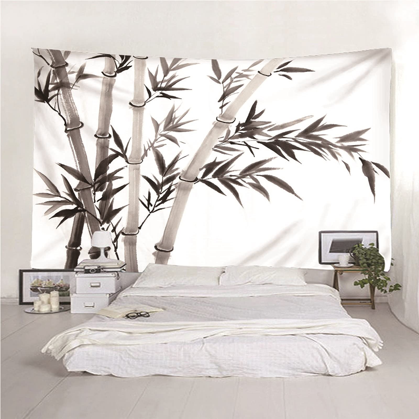 Aeici Tapiz De Tela, Wall Hanging Decor Bambú Tapices De Pared Wall Hanging, Bedsheet(300X260Cm)