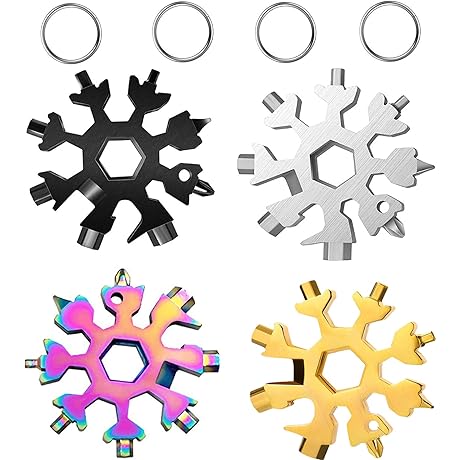4-Pack Pocket-Sized Snowflake Multi-Tools