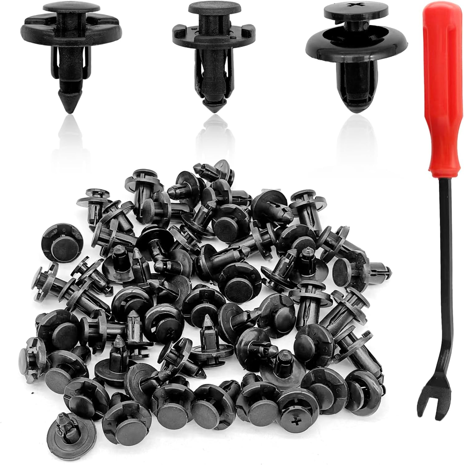 Amazon.com: 100 PCS Bumper Rivet Clips with Fastener Remover, 7mm 8mm ...