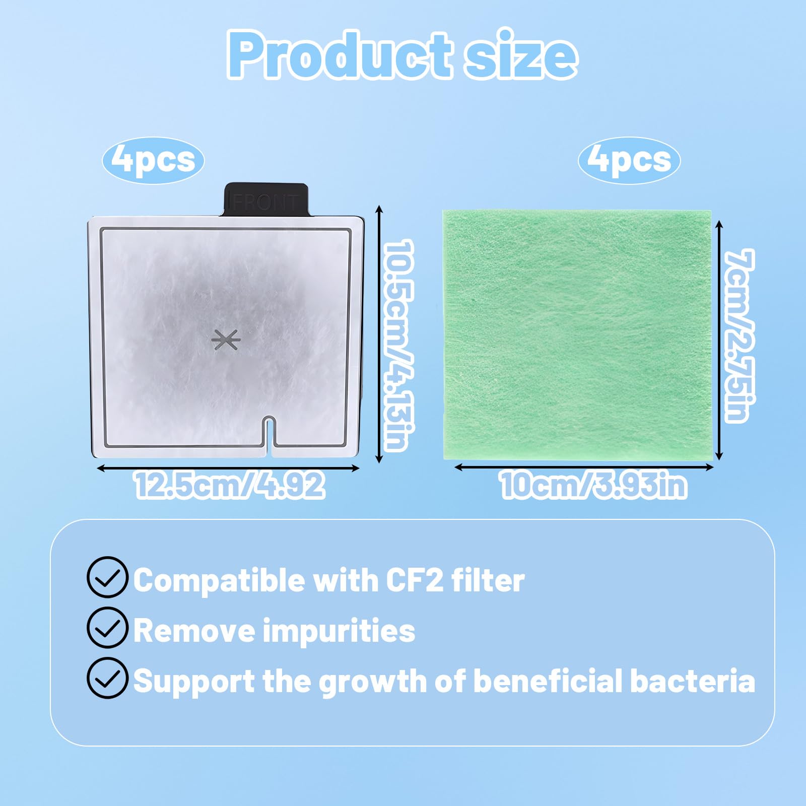 8 PCS Cf1 Filter Service Pack 3 Month, Replacement Kit Compatible with Interpet Cf1 Filter - Image 2