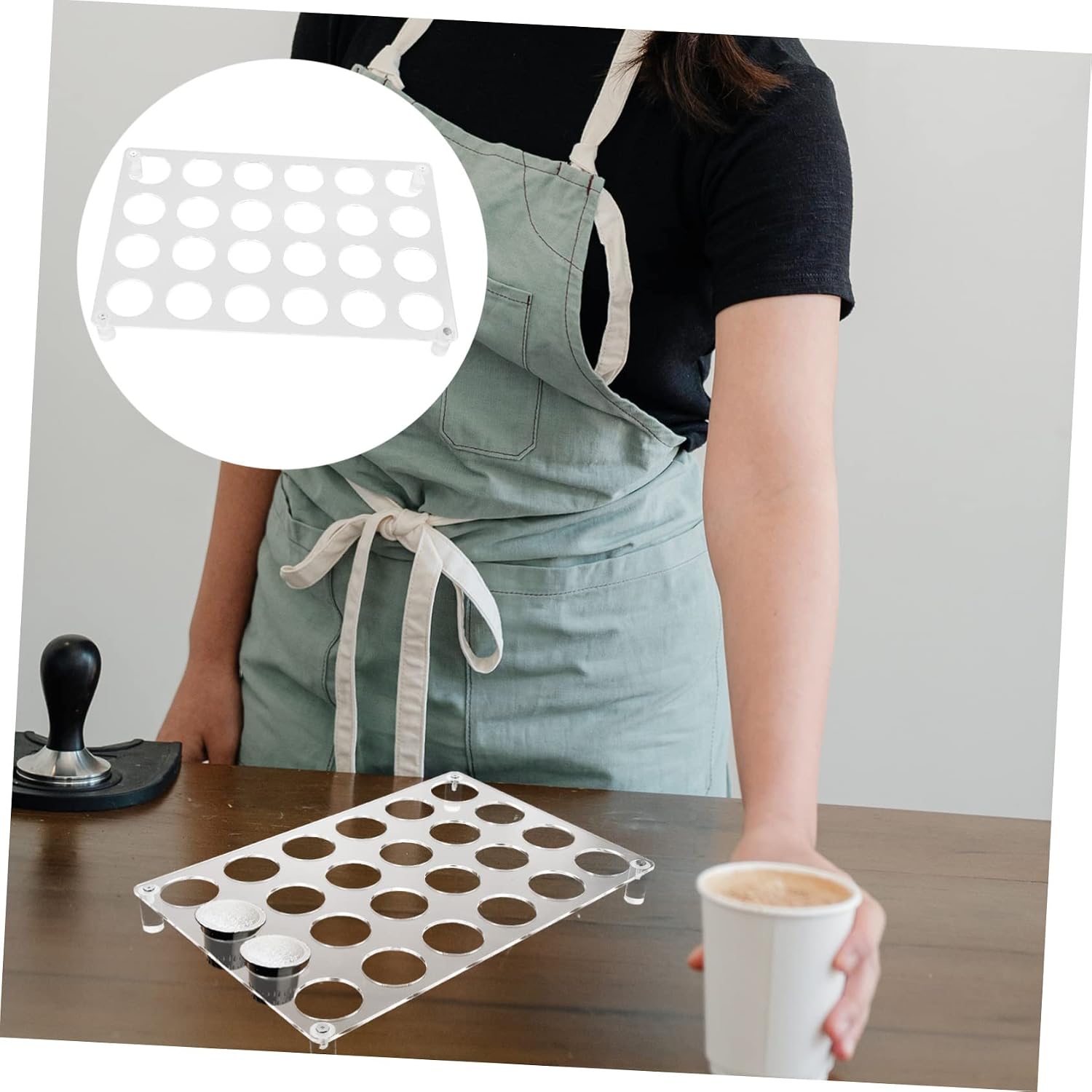 Coffee Capsule Storage Organizer 24 Slots Coffee Capsule Holder Rack Display Stand and Kitchen Use