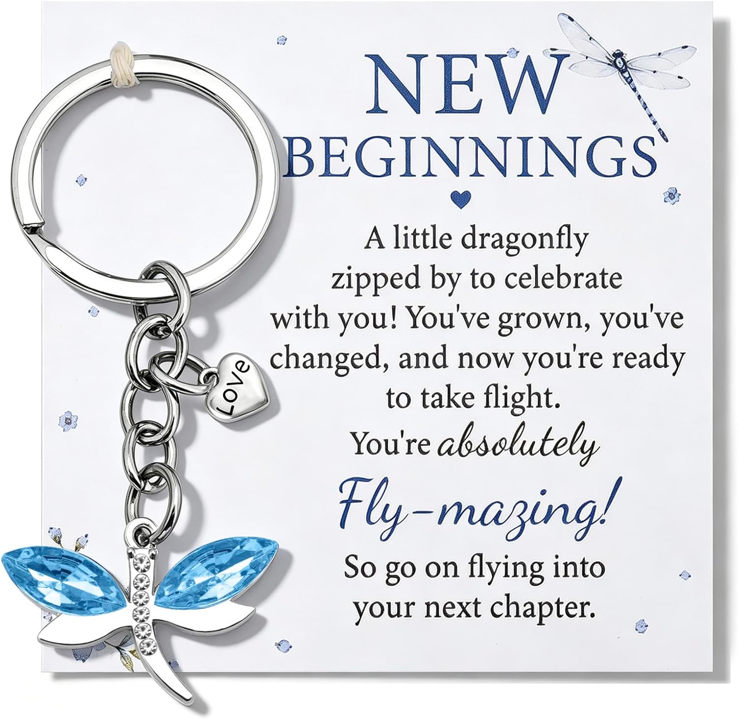 Dragonfly Keychain New Beginnings Gifts for Women New Chapter Gifts