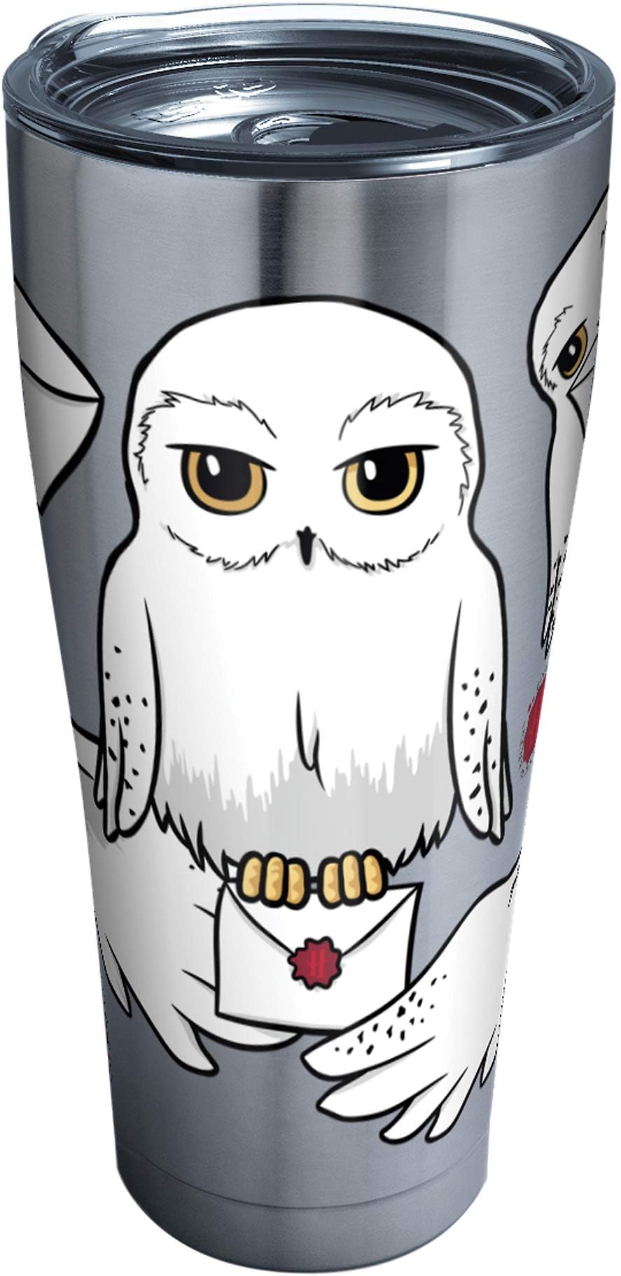 Tervis Harry Potter-Hedwig Insulated Tumbler with Lid, 30 oz-Stainless Steel, Silver