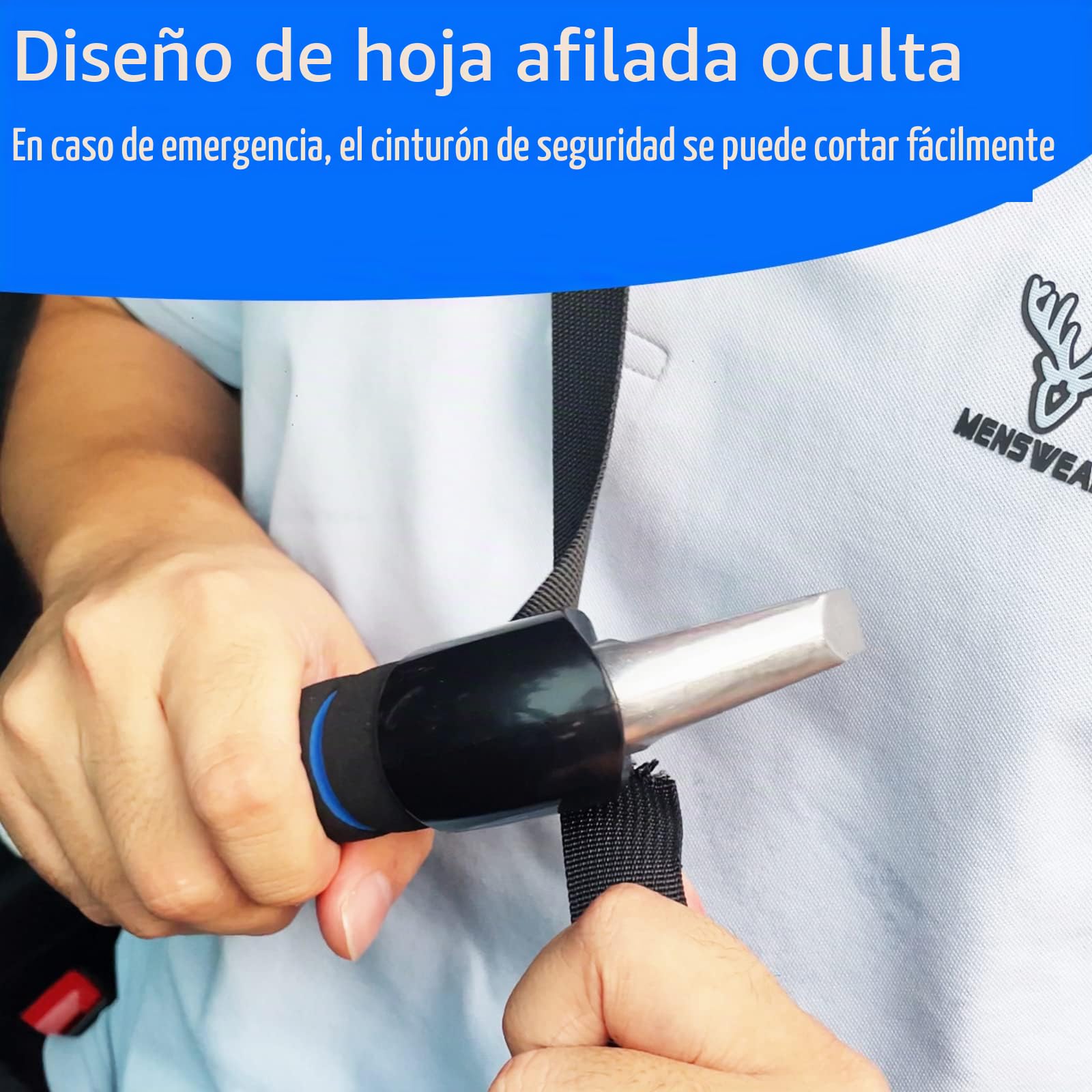 KOUNATSURI 2Pack Manija de Puerta de Coche para Ancianos Manija de Soporte de Ayuda Manija Multifunción Manija de Pestillo de Puerta de Coche para Ancianos y Minusválidos Azul