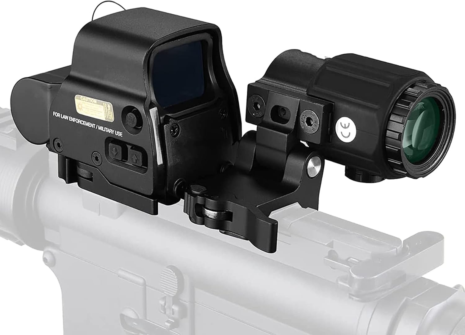 Holographic 558 Sights Red Green Dot Sight Scope with G33/G43/G45 3X/5X Magnifier Switch to Side Quick Detachable QD Mount
