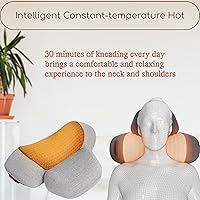 Vista 5 de Almohada de masaje de cuello 3 en 1 con calor, almohada térmica para el cuello con masaje, almohada de espuma viscoelástica de apoyo cervical