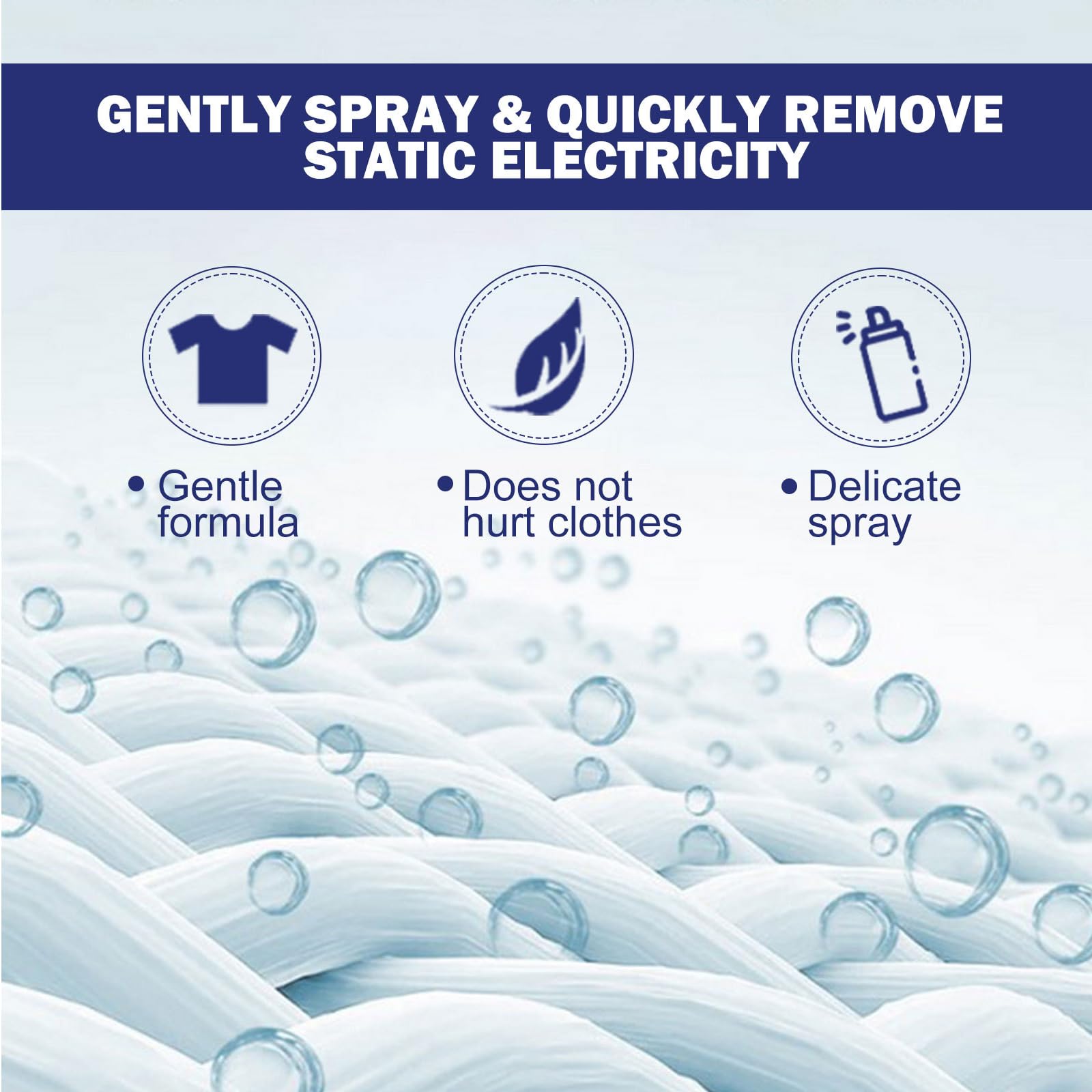 Spray Antistatique Vetements,Spray Antistatique Cheveux,100ML,1PC,Spray anti-statique pour vêtements et couvertures domestiques pour prévenir l'électricité statique des cheveux