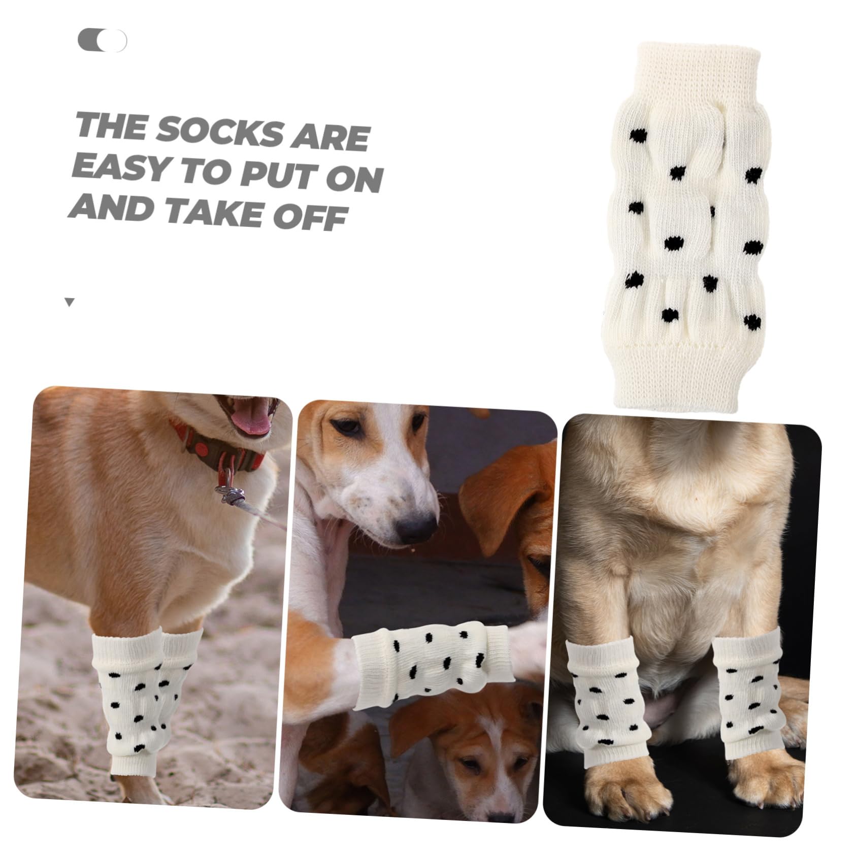 Toddmomy Cotton Dog Leg Warmers Dog Leg Socks Sleeves Pet Covers Rear Braces for Soft Support Wraps