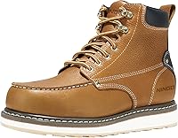Vista 13 de HISEA Botas de trabajo para hombre, botas de acero con punta suave, 6 pulgadas, impermeables, antideslizantes, industriales y de construcción, 7