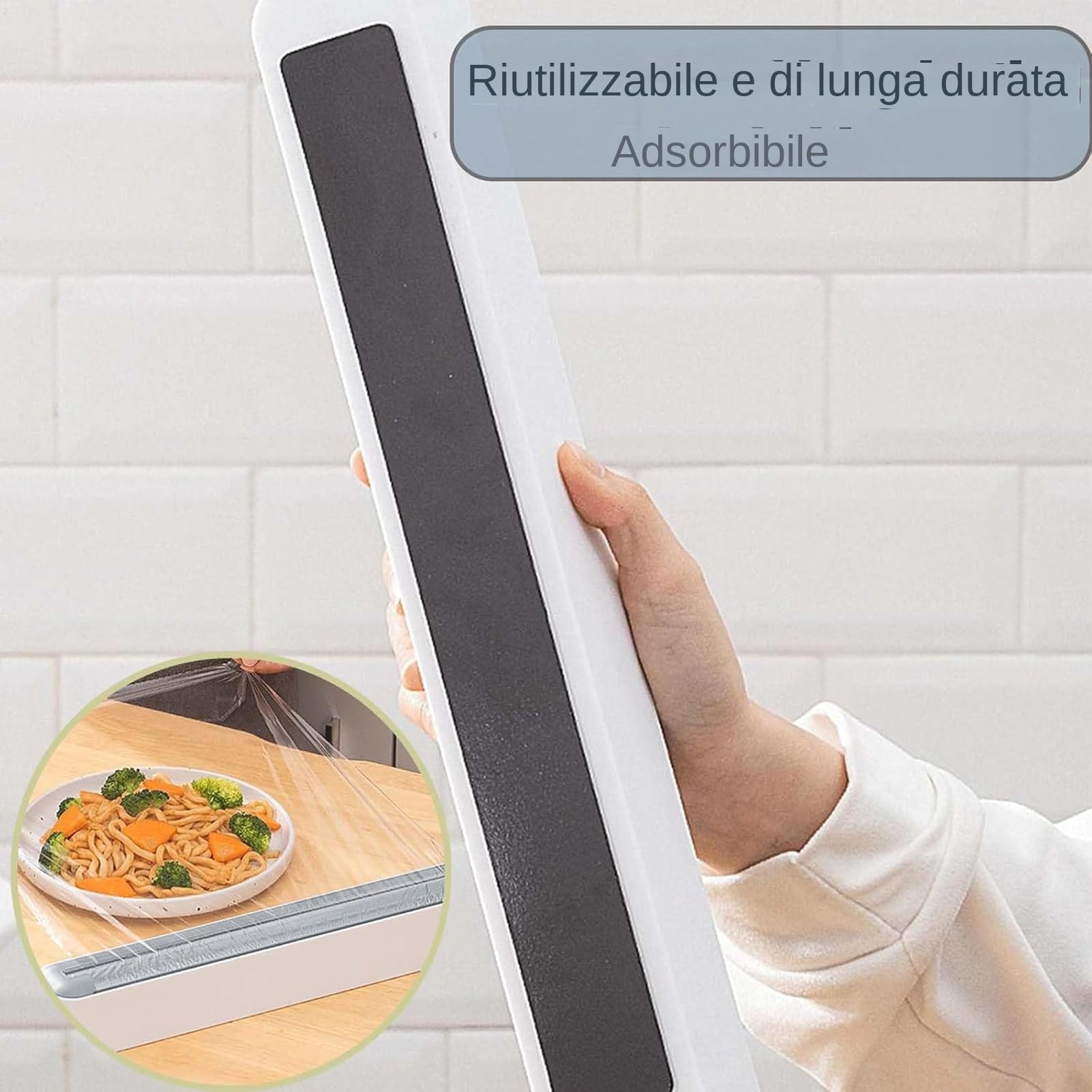 Dispenser Carta Forno Alluminio Pellicola Magnetica, – Taglio Pulito E Sicuro, Retro Magnetico, Dimensioni Regolabili Da 15 A 30 Cm, Dispenser Per Carta Stagnola E Alluminio Film Con Taglierine