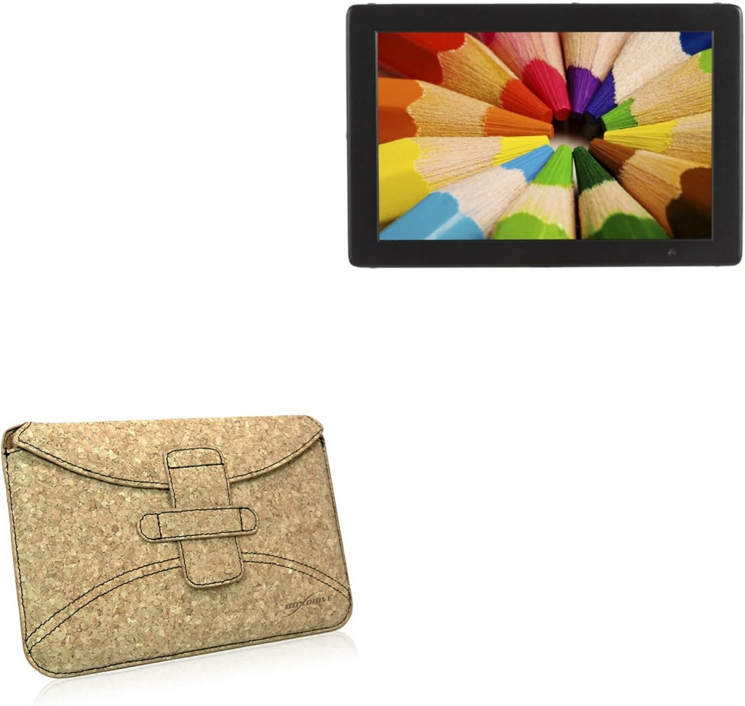 BoxWave Case Compatible with Avtec AVT-XFD070 - Quorky Pouch, Durable, Lightweight Cork Envelope Sleeve Cover