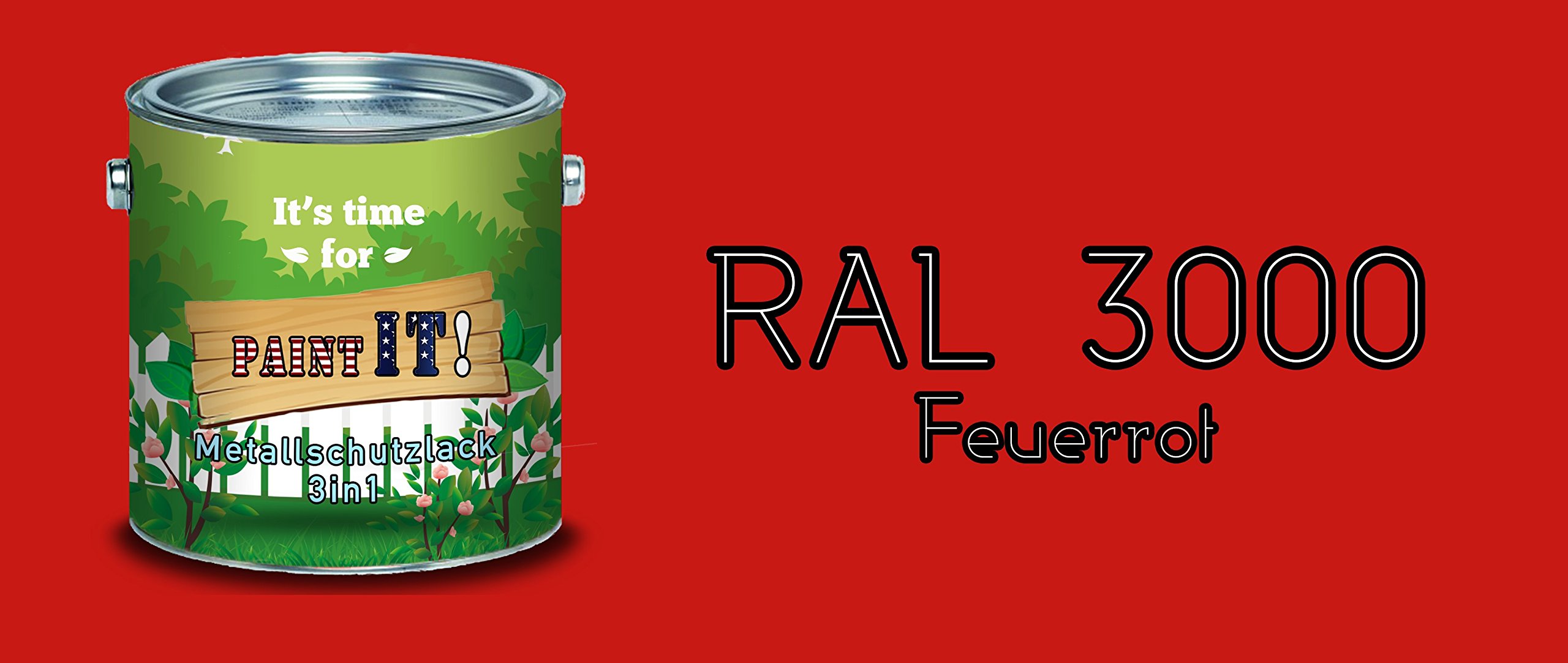 FARBENLÖWE pintura para metal exterior 3en1 - Protección antioxidante, imprimación y capa de acabado - pintura para metal exterior 3en1 - apto zinc, aluminio, hierro, acero y Paint IT!