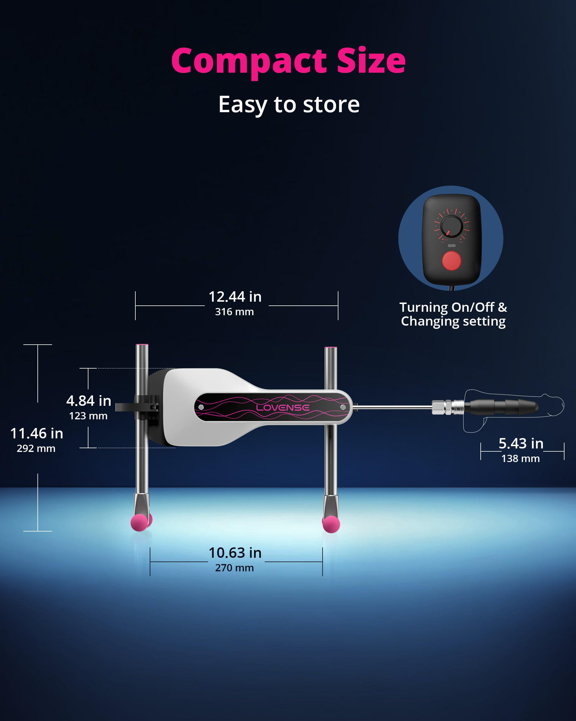 LOVENSE Mini Sex Machine, Sex Toys - Machines & Devices with Remote Control, Thrusting Machine for Women for G Spot Anal Stimulation, Adult Toys with Dildo Discreet Packaging