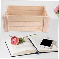 Vista 6 de Elegante cesta de almacenamiento de madera elegante cajón para decoración ideal para uso en casa y oficina