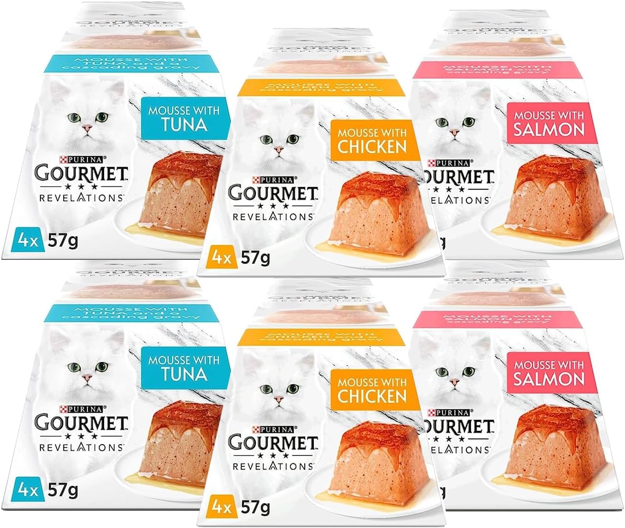 Gourmet Revelations Contains Wet Cat Food in Gravy Mousse with Salmon