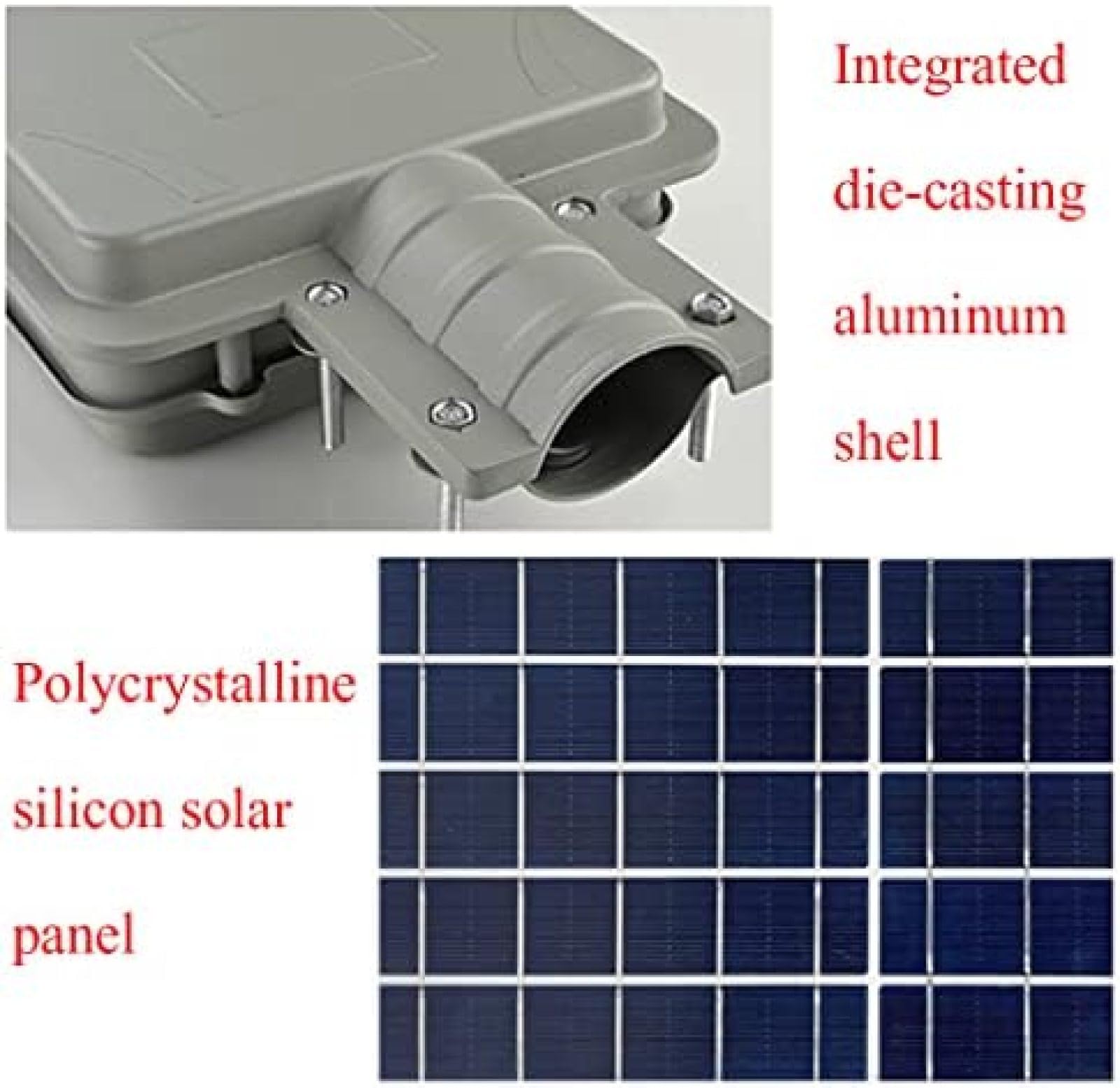 Solarna lampa uliczna do montażu na ścianie Lampa uliczna Led Solarna lampa uliczna Wodoodporna lampa ogrodowa o dużej mocy Polikrzemowy panel słoneczny Inteligentna funkcja sterowania oświe