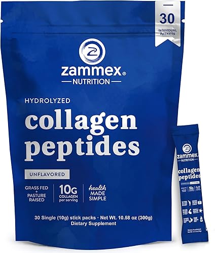 Péptidos de colágeno en polvo de alta calidad, paquetes de viaje de 30 barras (tipo I, III), proteína de colágeno en polvo sin sabor para llevar,