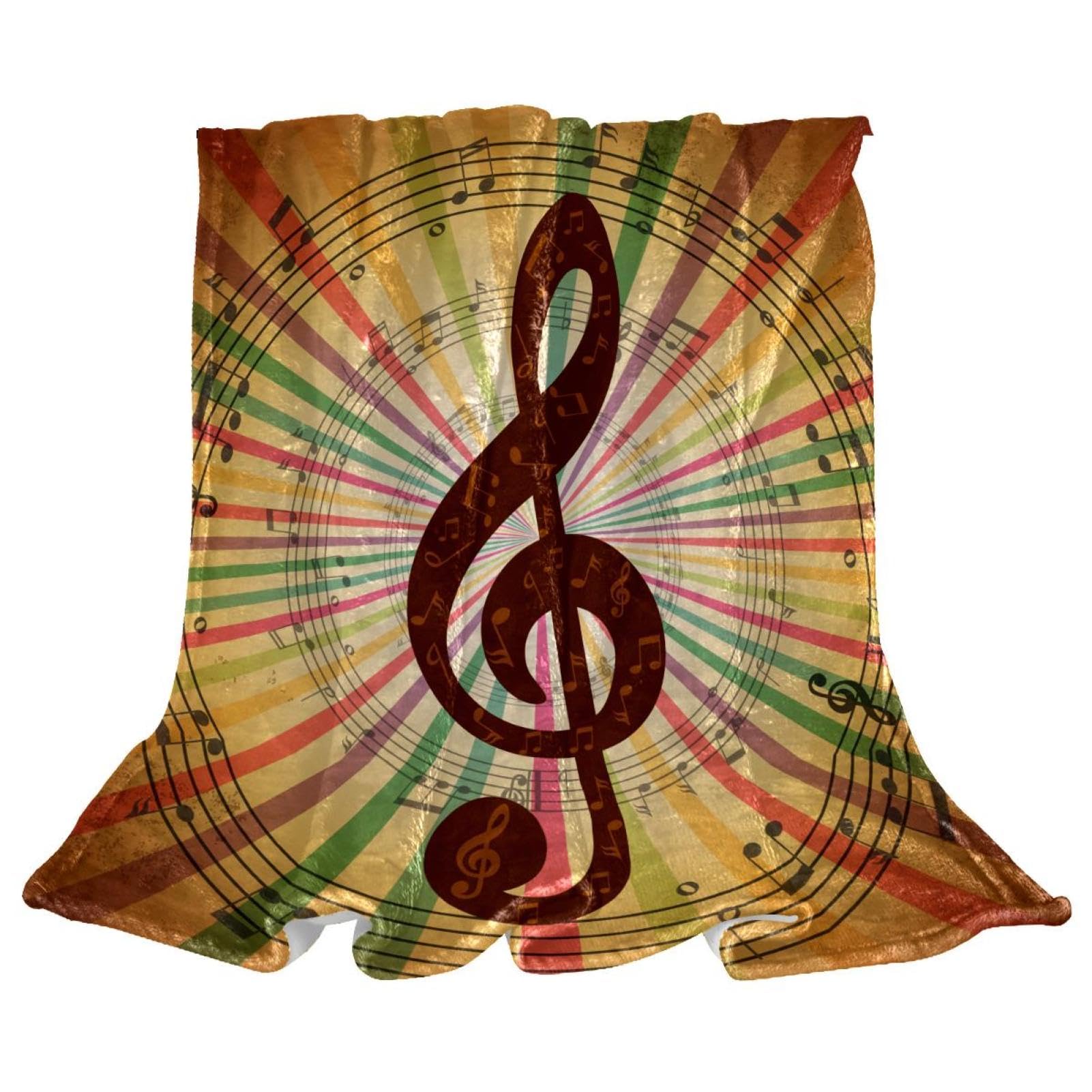 Couverture polaire musique contre le froid du canapé ou lit