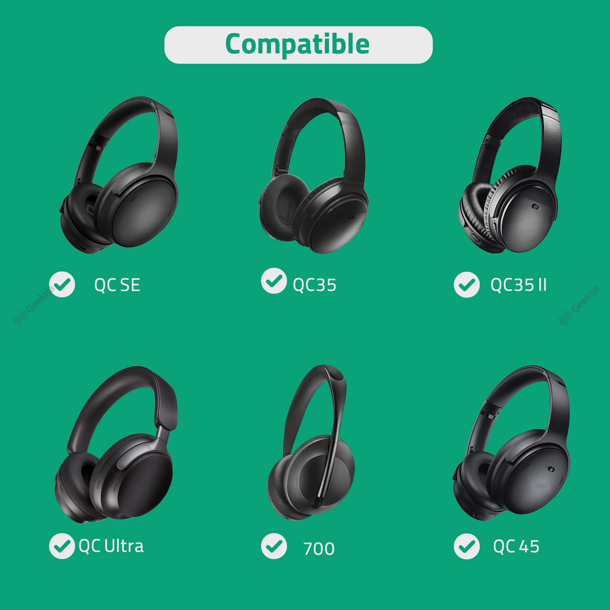 GEEKRIA cavo audio per Bose Soundtrue, Soundtrue around-ear II, QC25, QC35 ricambio per cuffie cavo/cavo audio con microfono e controllo del volume, compatibile con iOS, Android (Rosso/120CM