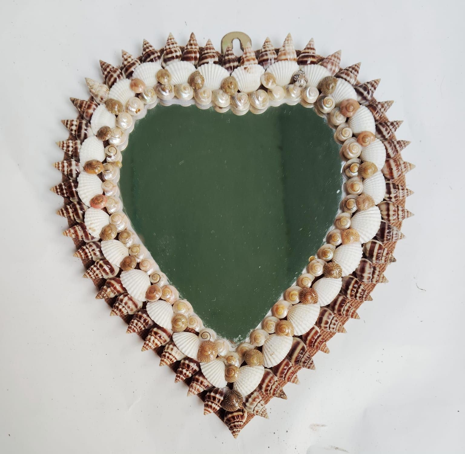 Most Decorative Sea Shell Mirror (20cm) Heart Shape.-image-20