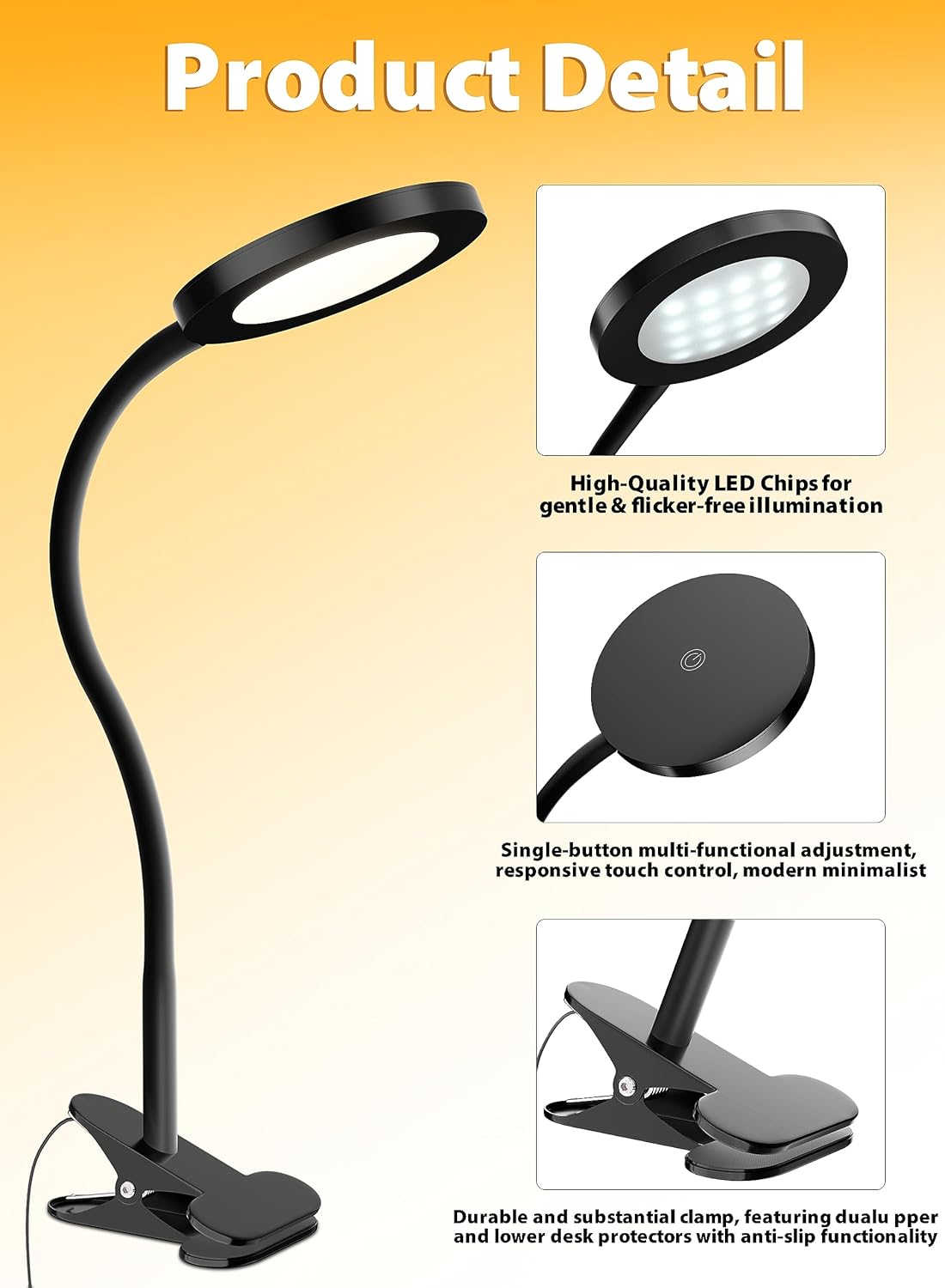 deeloop Eye-Care Book Light for Reading Set | Black*1 & White*1 Reading Light Bundle