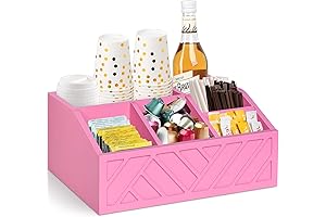 Chic Pink Coffee Bar Accessories Set: Elevate Your Coffee Corner