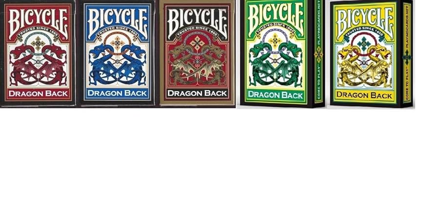 BICYCLE DRAGON BACK 5色セット Amazon.com: Bicycle Dragon Back Playing Cards, Gold : Toys