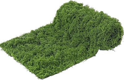 Betylifoy Artificial Moss Mat, 12" x 71" Dark Green Fake Moss Table Runner