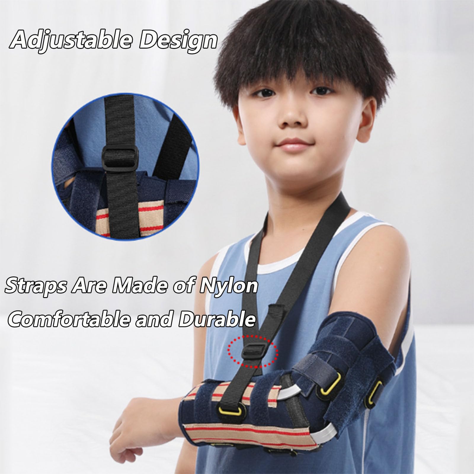 SFKLYU Cabestrillo para Brazo Soporte para Hombro Soporte Ventilado Transpirable para Lesiones Hombro para Niños, para Fracturas, Dislocaciones y Dislocaciones,S